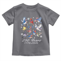USA 250th Anniversary Bird Toddler T Shirt Patriotic American Birds Independence Day Birdwatchers Birders