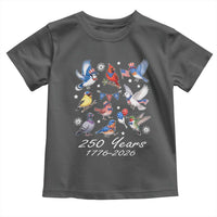 USA 250th Anniversary Bird Toddler T Shirt Patriotic American Birds Independence Day Birdwatchers Birders