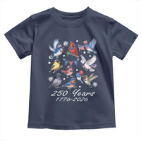 USA 250th Anniversary Bird Toddler T Shirt Patriotic American Birds Independence Day Birdwatchers Birders