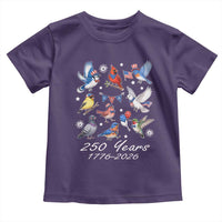 USA 250th Anniversary Bird Toddler T Shirt Patriotic American Birds Independence Day Birdwatchers Birders