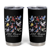 USA 250th Anniversary Bird Tumbler Cup Patriotic American Birds Independence Day Birdwatchers Birders