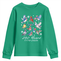 USA 250th Anniversary Bird Youth Sweatshirt Patriotic American Birds Independence Day Birdwatchers Birders