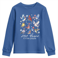 USA 250th Anniversary Bird Youth Sweatshirt Patriotic American Birds Independence Day Birdwatchers Birders