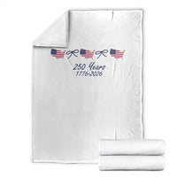 250th Anniversary USA Throw Blanket American Flag Dainty Bow 4th of July