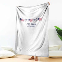 250th Anniversary USA Throw Blanket American Flag Dainty Bow 4th of July