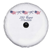 250th Anniversary USA Spare Tire Cover American Flag Dainty Bow 4th of July