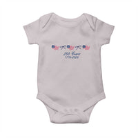 250th Anniversary USA Baby Onesie American Flag Dainty Bow 4th of July