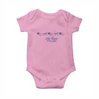 250th Anniversary USA Baby Onesie American Flag Dainty Bow 4th of July