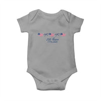 250th Anniversary USA Baby Onesie American Flag Dainty Bow 4th of July