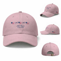 250th Anniversary USA Baseball Cap American Flag Dainty Bow 4th of July