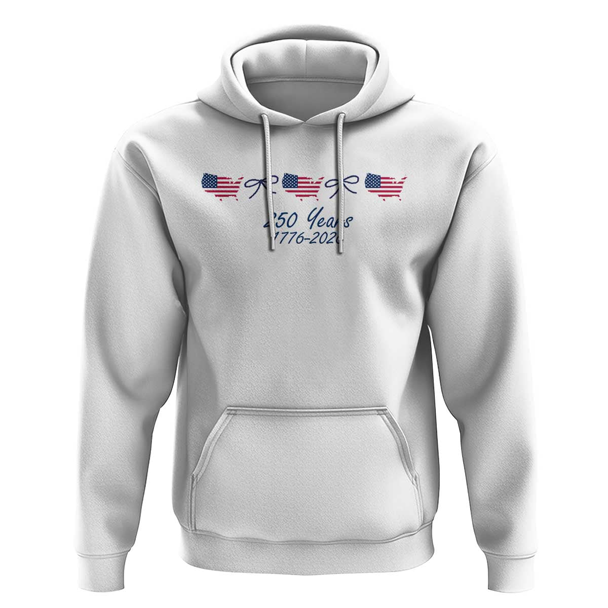250th Anniversary USA Hoodie American Flag Dainty Bow 4th of July