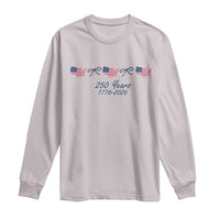 250th Anniversary USA Long Sleeve Shirt American Flag Dainty Bow 4th of July