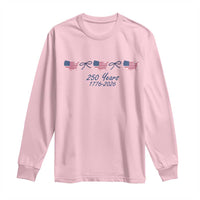 250th Anniversary USA Long Sleeve Shirt American Flag Dainty Bow 4th of July