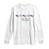 250th Anniversary USA Long Sleeve Shirt American Flag Dainty Bow 4th of July