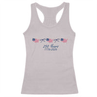 250th Anniversary USA Racerback Tank Top American Flag Dainty Bow 4th of July