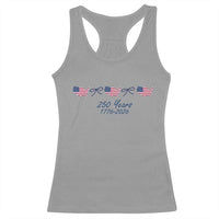 250th Anniversary USA Racerback Tank Top American Flag Dainty Bow 4th of July
