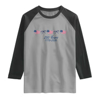 250th Anniversary USA Raglan Shirt American Flag Dainty Bow 4th of July
