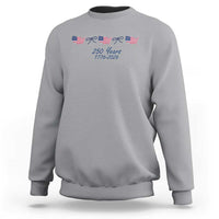 250th Anniversary USA Sweatshirt American Flag Dainty Bow 4th of July