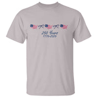 250th Anniversary USA T Shirt American Flag Dainty Bow 4th of July