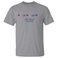 250th Anniversary USA T Shirt American Flag Dainty Bow 4th of July