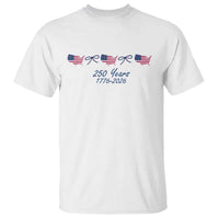 250th Anniversary USA T Shirt American Flag Dainty Bow 4th of July