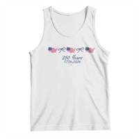 250th Anniversary USA Tank Top American Flag Dainty Bow 4th of July