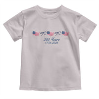 250th Anniversary USA Toddler T Shirt American Flag Dainty Bow 4th of July