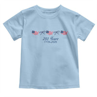 250th Anniversary USA Toddler T Shirt American Flag Dainty Bow 4th of July