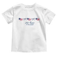 250th Anniversary USA Toddler T Shirt American Flag Dainty Bow 4th of July