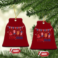 250 Years American 1776 2026 Ceramic Ornament Patriotic Watermelon Hotdog Firework 250th 4th July Independence Day