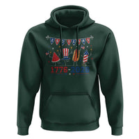 250 Years American 1776 2026 Hoodie Patriotic Watermelon Hotdog Firework 250th 4th July Independence Day