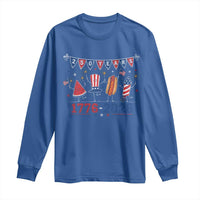 250 Years American 1776 2026 Long Sleeve Shirt Patriotic Watermelon Hotdog Firework 250th 4th July Independence Day