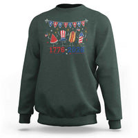 250 Years American 1776 2026 Sweatshirt Patriotic Watermelon Hotdog Firework 250th 4th July Independence Day