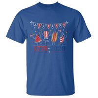 250 Years American 1776 2026 T Shirt Patriotic Watermelon Hotdog Firework 250th 4th July Independence Day