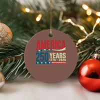 250th Anniversary USA Ceramic Ornament Retro 250 Years American 1776 2026 US Flag
