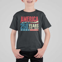250th Anniversary USA T Shirt For Kid Retro 250 Years American 1776 2026 US Flag