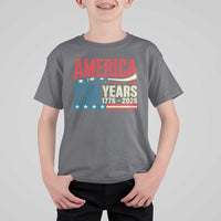 250th Anniversary USA T Shirt For Kid Retro 250 Years American 1776 2026 US Flag