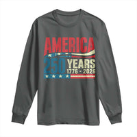 250th Anniversary USA Long Sleeve Shirt Retro 250 Years American 1776 2026 US Flag