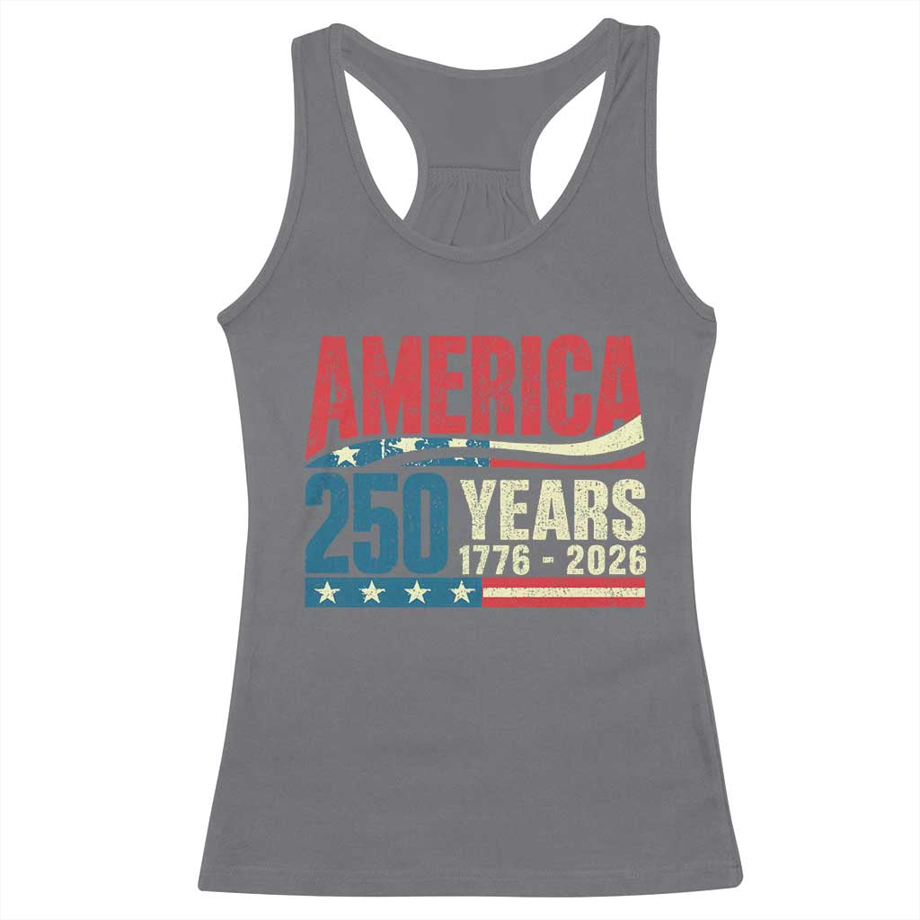 250th Anniversary USA Racerback Tank Top Retro 250 Years American 1776 2026 US Flag