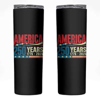 250th Anniversary USA Skinny Tumbler Retro 250 Years American 1776 2026 US Flag
