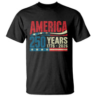 250th Anniversary USA T Shirt Retro 250 Years American 1776 2026 US Flag