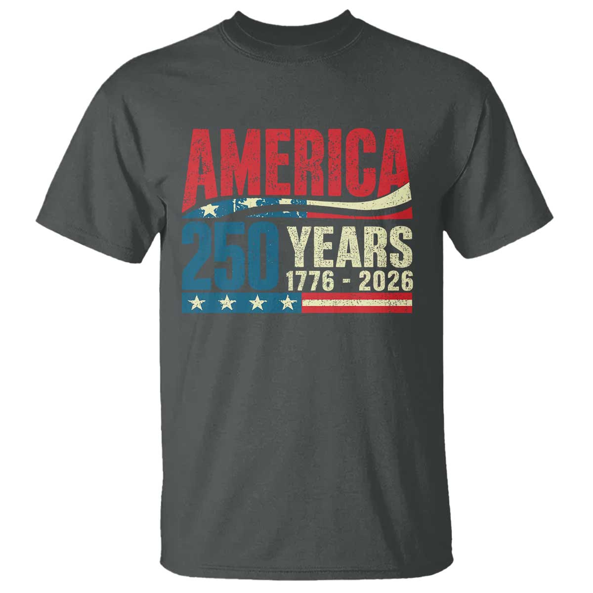 250th Anniversary USA T Shirt Retro 250 Years American 1776 2026 US Flag