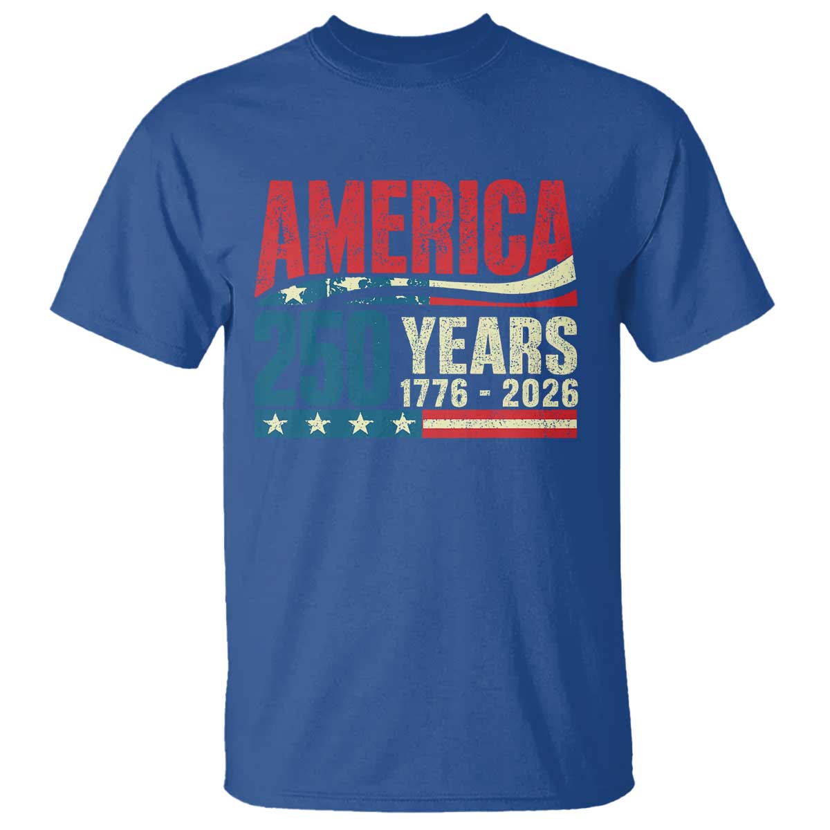 250th Anniversary USA T Shirt Retro 250 Years American 1776 2026 US Flag