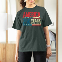 250th Anniversary USA T Shirt For Women Retro 250 Years American 1776 2026 US Flag