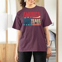 250th Anniversary USA T Shirt For Women Retro 250 Years American 1776 2026 US Flag