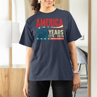 250th Anniversary USA T Shirt For Women Retro 250 Years American 1776 2026 US Flag