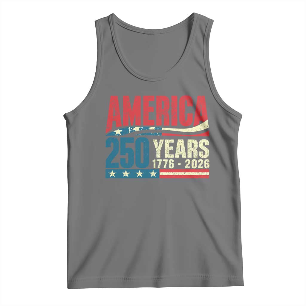 250th Anniversary USA Tank Top Retro 250 Years American 1776 2026 US Flag