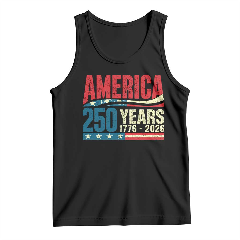 250th Anniversary USA Tank Top Retro 250 Years American 1776 2026 US Flag