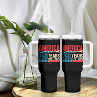 250th Anniversary USA Tumbler With Handle Retro 250 Years American 1776 2026 US Flag