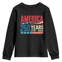 250th Anniversary USA Youth Sweatshirt Retro 250 Years American 1776 2026 US Flag